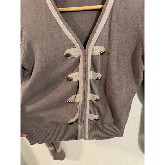 Women's size medium Cabi Cavalier 2000’s style military Style cardigan sweater - Picture 4 of 8